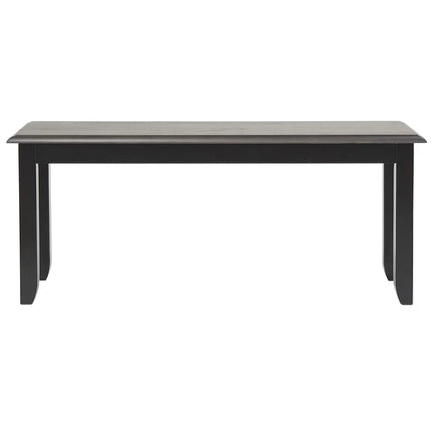 Sunset Trading Tempo Brook 42" Dining Bench | Distressed Black and Gray Wood