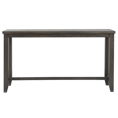 Sunset Trading Shades of Gray 65" Rectangular Narrow Pub Table | Small Space Counter Height Dining | Sofa Console | Seats 6