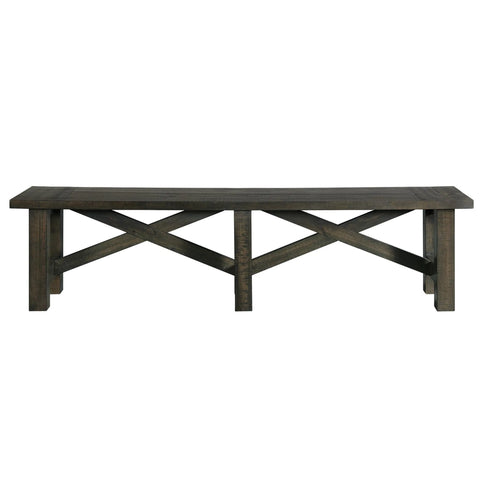 Sunset Trading Trestle 72" Dining Bench | Distressed Gray Wood