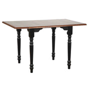 Sunset Trading Selections 34-48" Rectangular Extendable Drop Leaf Dining Table | Cherry/Antique Black Wood | Seats 2, 4