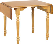 Sunset Trading Selections 34-48" Rectangular Extendable Drop Leaf Dining Table | Light Oak Wood | Seats 2, 4