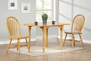 Sunset Trading Selections 34-48" Rectangular Extendable Drop Leaf Dining Table | Light Oak Wood | Seats 2, 4
