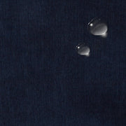 Sunset Trading Americana Box Cushion Slipcovered Ottoman | Performance Fabric Washable Water-Resistant Stain-Proof | Navy Blue