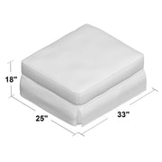 Sunset Trading Horizon Slipcovered Ottoman | Light Gray