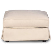 Sunset Trading Horizon Slipcovered Ottoman | Performance Fabric Washable Water-Resistant Stain-Proof | Tan
