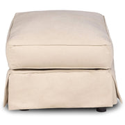 Sunset Trading Horizon Slipcovered Ottoman | Performance Fabric Washable Water-Resistant Stain-Proof | Tan