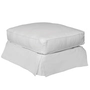 Sunset Trading Horizon Slipcovered Ottoman | Warm White