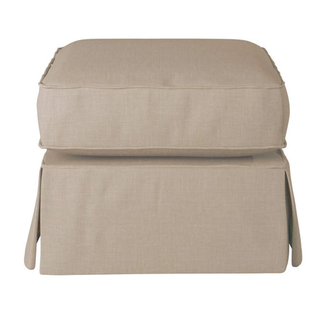 Sunset Trading Horizon Slipcovered Ottoman | Linen