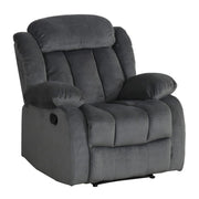 Sunset Trading Madison Reclining Chair | Manual Recliner | Gray Fabric Clubchair