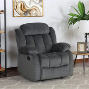 Sunset Trading Madison Reclining Chair | Manual Recliner | Gray Fabric Clubchair