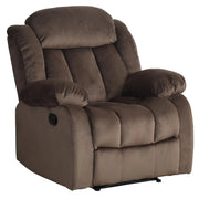 Sunset Trading Teddy Bear Reclining Chair | Manual Recliner | Brown Fabric Clubchair