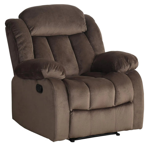 Sunset Trading Teddy Bear Reclining Chair | Manual Recliner | Brown Fabric Clubchair