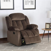 Sunset Trading Teddy Bear Reclining Chair | Manual Recliner | Brown Fabric Clubchair