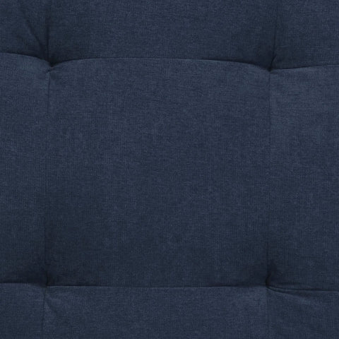 Sunset Trading Pixie Armless Accent Chair | Modular Sectional Seating | Navy Blue and Cream Fabric
