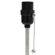 Simple Designs Petite White Stick Lamp with USB Charging Port and Fabric Shade 2 Pack Set