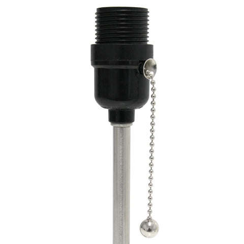 Simple Designs Petite White Stick Lamp with USB Charging Port and Fabric Shade 2 Pack Set