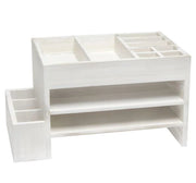 Elegant Designs Home Office Tiered Desk Organizer with Storage Cubbies and Letter Tray