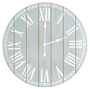 Elegant Designs Wood Plank 23" Large Rustic Coastal Wall Clock