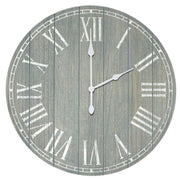 Elegant Designs Wood Plank 23" Large Rustic Coastal Wall Clock