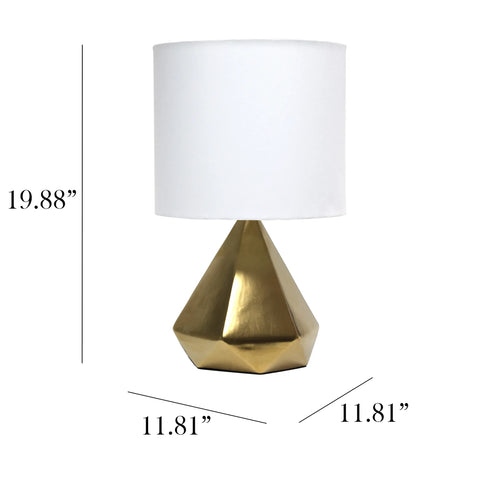 Simple Designs Solid Pyramid Table Lamp