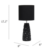 Simple Designs Sculpted Ceramic Table Lamp