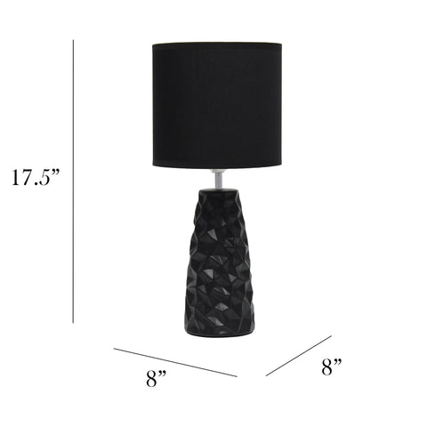 Simple Designs Sculpted Ceramic Table Lamp