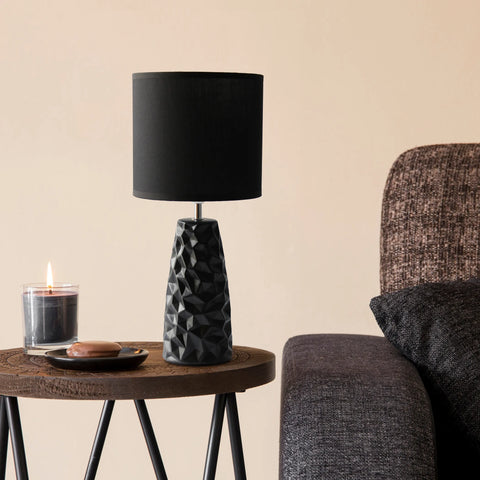 Simple Designs Sculpted Ceramic Table Lamp