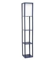 Lalia Home Column Shelf Floor Lamp with Linen Shade