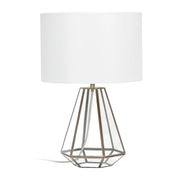 Lalia Home Transparent Octagonal Table Lamp, Brass