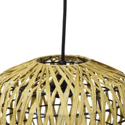 Lalia Home 1-Light 11.38" Bohemian Farmhouse Coastal Woven Paper Shade Pendant