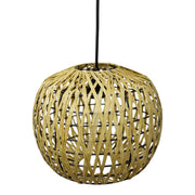 Lalia Home 1-Light 11.38" Bohemian Farmhouse Coastal Woven Paper Shade Pendant
