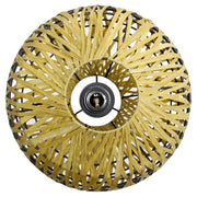 Lalia Home 1-Light 11.38" Bohemian Farmhouse Coastal Woven Paper Shade Pendant