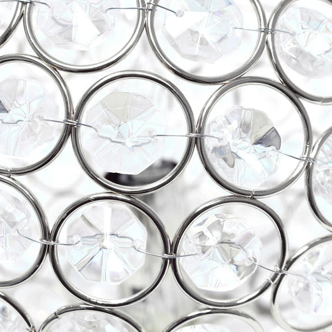 Lalia Home Elipse Medium Contemporary Metal Crystal Round Sphere Glamourous Orb Table Lamp