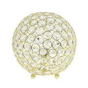 Lalia Home Elipse Medium Contemporary Metal Crystal Round Sphere Glamourous Orb Table Lamp