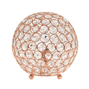 Lalia Home Elipse Medium Contemporary Metal Crystal Round Sphere Glamourous Orb Table Lamp