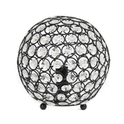 Lalia Home Elipse Medium Contemporary Metal Crystal Round Sphere Glamourous Orb Table Lamp