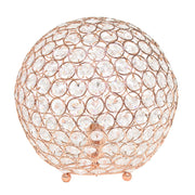 Lalia Home Elipse Medium Contemporary Metal Crystal Round Sphere Glamourous Orb Table Lamp