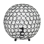 Lalia Home Elipse Medium Contemporary Metal Crystal Round Sphere Glamourous Orb Table Lamp