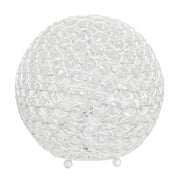 Lalia Home Elipse Medium Contemporary Metal Crystal Round Sphere Glamourous Orb Table Lamp