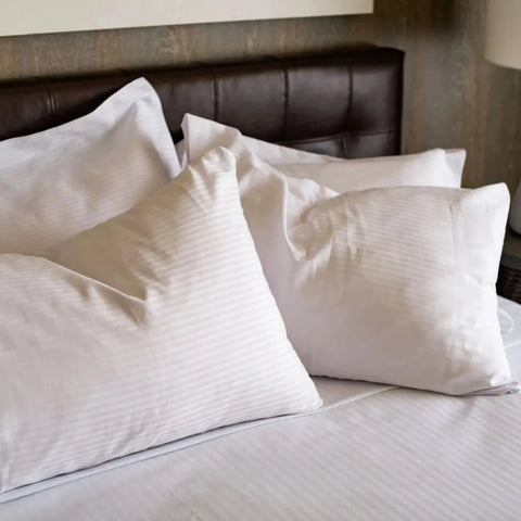 T-310 White Blended 6MM Satin Stripe Sheets - Pack Of: 1