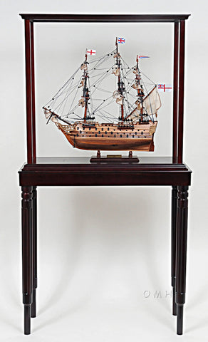 Wooden Floor Display Case for Storing Small "Tall Ships"