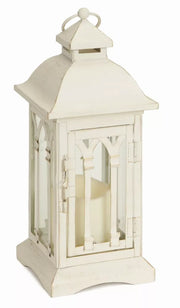 Lantern with 3"x3" LED Candle (Set of 2) 12.25"H Iron/Glass/Plastic - 2 AA Batteries Not Included