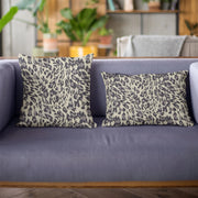 Plutus Granite Cheetah Embroydery Luxury Throw Pillow