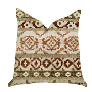 Plutus Arabesque Shades of Brown Luxury Throw Pillow