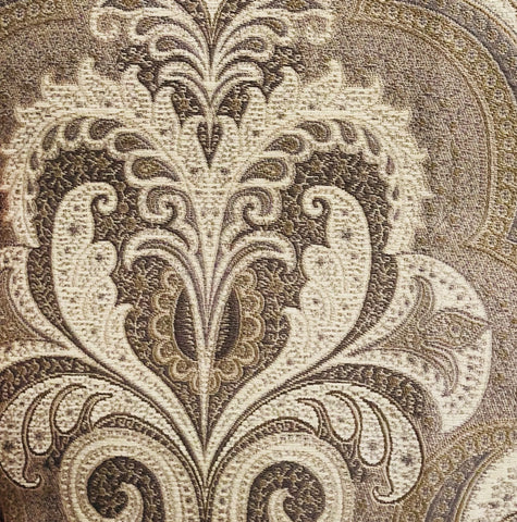 Plutus Tawny Isabella Damask Luxury Throw Pillow