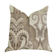 Plutus Tawny Isabella Damask Luxury Throw Pillow