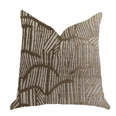 Plutus Metallic Bronze  Luxury Throw Pillow