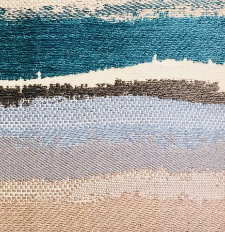 Plutus Blue Stone River Sand Multi Color Luxury Throw Pillow