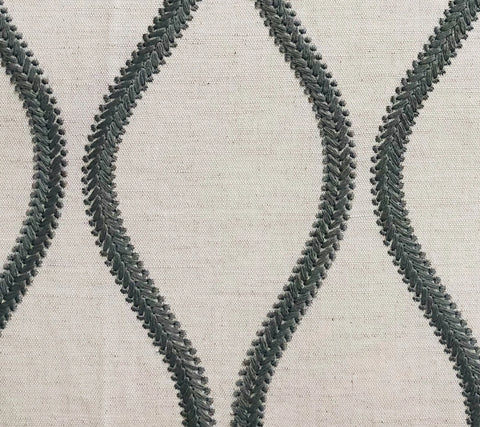 Plutus Bella Curve Green and Beige Luxury Throw Pillow