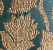 Plutus Golden Arabella Vine in Green and Gold Luxury Throw Pillow